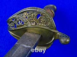 Antique US Civil War Model 1850 Engraved Foot Officer's Sword