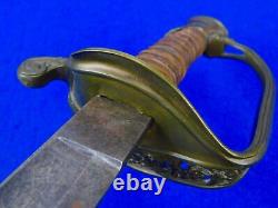 Antique US Civil War Model 1850 Engraved Foot Officer's Sword