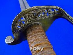 Antique US Civil War Model 1850 Engraved Foot Officer's Sword