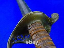 Antique US Civil War Model 1850 Engraved Foot Officer's Sword