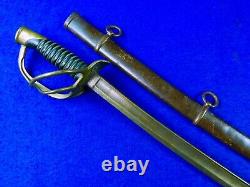 Antique US Civil War Model 1860 Emerson & Silver Cavalry Sword with Scabbard