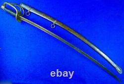 Antique US Civil War Model 1860 Emerson & Silver Cavalry Sword with Scabbard