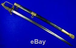 Antique US Civil War Presentation Grade German Import Engraved Sword with Scabbard
