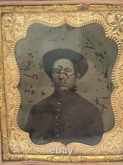 Antique US Civil War Soldier Tintype Photo US Soldier