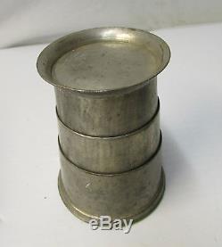 Antique U. S. A. Civil War Collaspsible Tin Drinking Cup and Container
