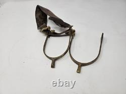 Antique U. S. Cavalry Spurs With Strap Pre WWI Civil War Era Military Spurs