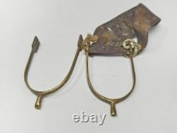 Antique U. S. Cavalry Spurs With Strap Pre WWI Civil War Era Military Spurs