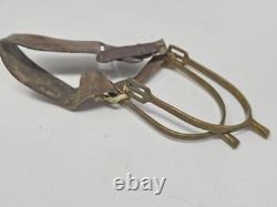 Antique U. S. Cavalry Spurs With Strap Pre WWI Civil War Era Military Spurs
