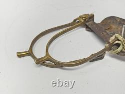 Antique U. S. Cavalry Spurs With Strap Pre WWI Civil War Era Military Spurs