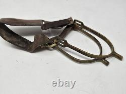Antique U. S. Cavalry Spurs With Strap Pre WWI Civil War Era Military Spurs
