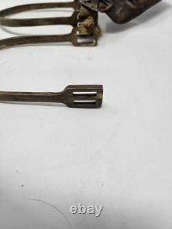 Antique U. S. Cavalry Spurs With Strap Pre WWI Civil War Era Military Spurs