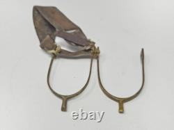Antique U. S. Cavalry Spurs With Strap Pre WWI Civil War Era Military Spurs