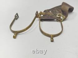 Antique U. S. Cavalry Spurs With Strap Pre WWI Civil War Era Military Spurs