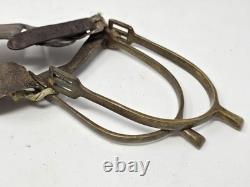Antique U. S. Cavalry Spurs With Strap Pre WWI Civil War Era Military Spurs