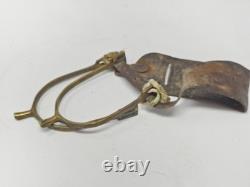 Antique U. S. Cavalry Spurs With Strap Pre WWI Civil War Era Military Spurs