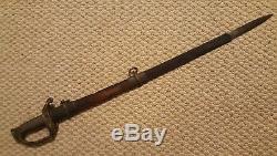 Antique U. S. Civil War M1850 Foot Officer's Saber Sword with Etched Blade