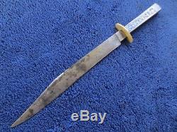 Antique Us CIVIL War A. Leon Sheffield Knife Fighting Dagger And Sheath