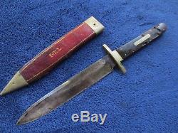 Antique Us CIVIL War Joseph Rodgers Sheffield Knife Fighting Dagger And Sheath