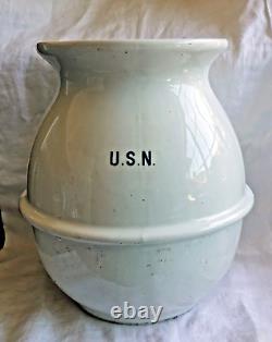 Antique Us Navy CIVIL War Era Porcelain Waste Water Slop Jar Original