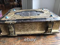 Antique Vintage 1860sUS Civil War Era Family Photo Album Daguerreotype Case Old