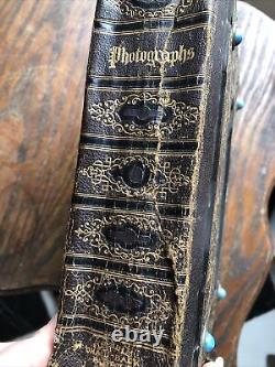 Antique Vintage 1860sUS Civil War Era Family Photo Album Daguerreotype Case Old