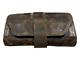 Antique Vintage 1860s Civil War Era Leather Trifold Wallet Muslin Lined