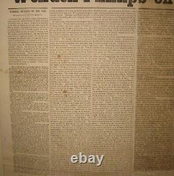 Antique'WENDELL PHILLIPS ON THE WAR' Abolition ANTI SLAVERY Civil War BROADSIDE