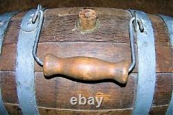 Antique Wood CIVIL War Naval Ambulance Water Whiskey Keg Barrel