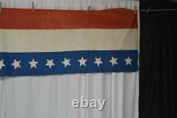 Antique bunting stars American flag red white blue Civil War Era 24x160 in