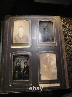 Antique ca. 1860's, Civil War Era, CDV Photo Album Filled with 38 CDV Photos