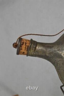 Antique canteen smooth Civil War cork 19th c 1800s rectangle rare original