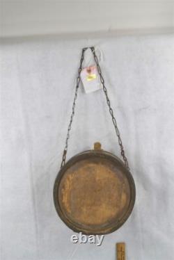Antique canteen wood Civil War Era 9.5 X 9.5 X 4.5 footed museum original 19thc