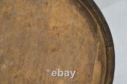 Antique canteen wood Civil War Era 9.5 X 9.5 X 4.5 footed museum original 19thc