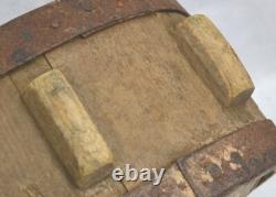 Antique canteen wood Civil War Era 9.5 X 9.5 X 4.5 footed museum original 19thc