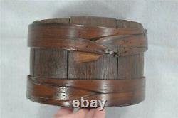 Antique canteen wood wood barrel date 1817 pre Civil War black powder original