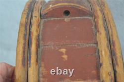 Antique canteen wooden water signed linberg 1855 pre civil war red original
