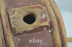 Antique canteen wooden water signed linberg 1855 pre civil war red original