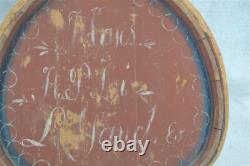 Antique canteen wooden water signed linberg 1855 pre civil war red original