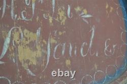 Antique canteen wooden water signed linberg 1855 pre civil war red original