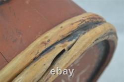 Antique canteen wooden water signed linberg 1855 pre civil war red original