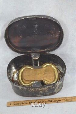 Antique epaulets epaulette w box Civil War uniform gold bullion 19th original