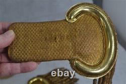 Antique epaulets epaulette w box Civil War uniform gold bullion 19th original