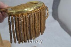 Antique epaulets epaulette w box Civil War uniform gold bullion 19th original