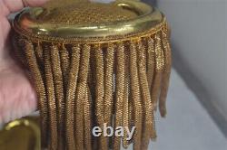 Antique epaulets epaulette w box Civil War uniform gold bullion 19th original