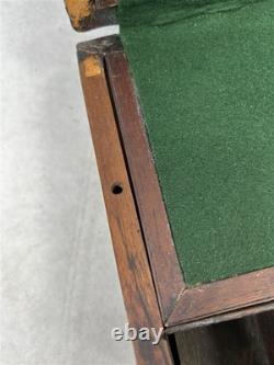 Antique lap desk traveling Civil War Era mahogany wood 1800 original 16x9x6