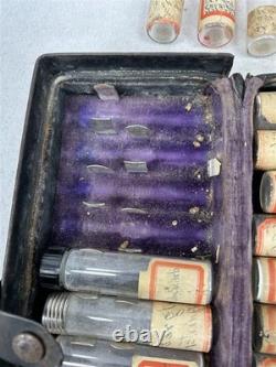 Antique pharmacy apothecary homeopathy kit mid 19th c Civil War Era original