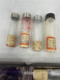 Antique pharmacy apothecary homeopathy kit mid 19th c Civil War Era original