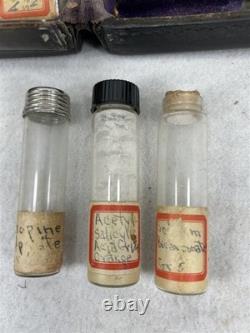 Antique pharmacy apothecary homeopathy kit mid 19th c Civil War Era original