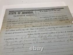 Arkansas CIVIL War Csa Documents Lot 4 Pocahontas Montgomery Rapps Barron Helena