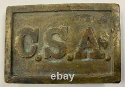 Atlanta Arsenal Rectangular Confederate Belt Plate Civil War Inspection Stamp